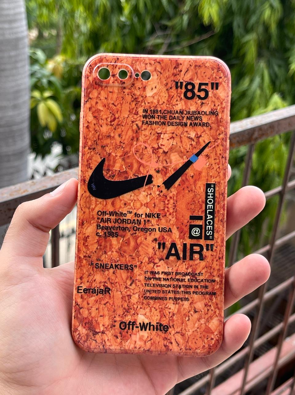 iPhone "7/8 Plus" Wood Texture Case - Nike Air