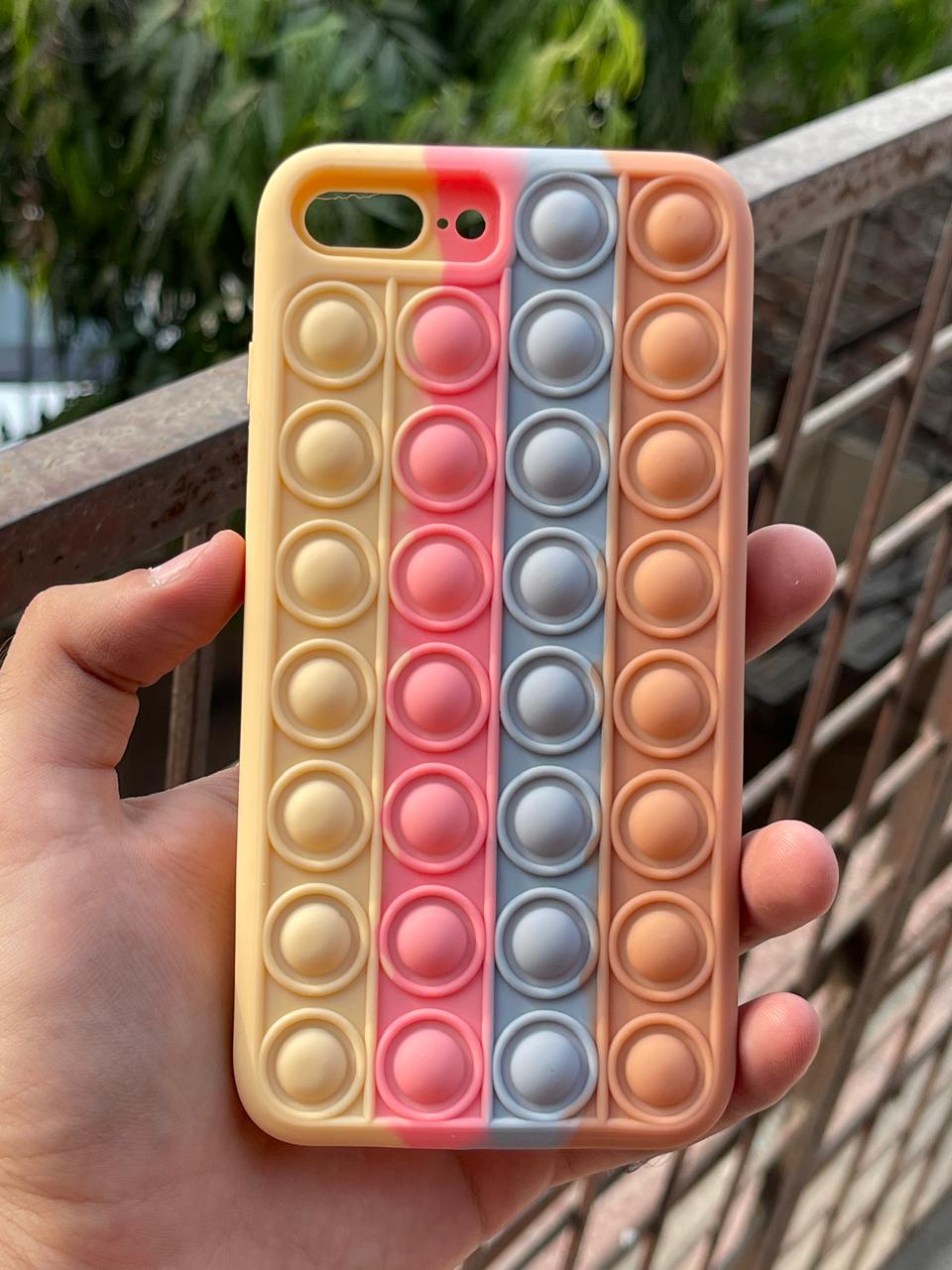 iPhone "7/8 Plus" Fidget Stress Release Pop-Up Case - Brown