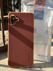 Samsung Galaxy "A04" Spigen Rugged Texture Case - Brown