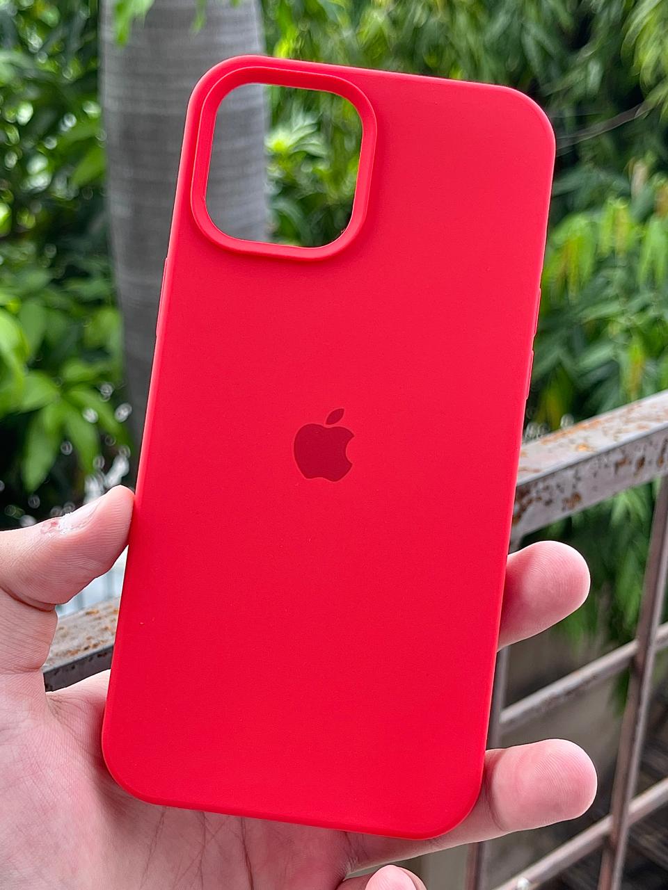 iPhone "12 Pro Max" Silicone Case "Blazing Red"