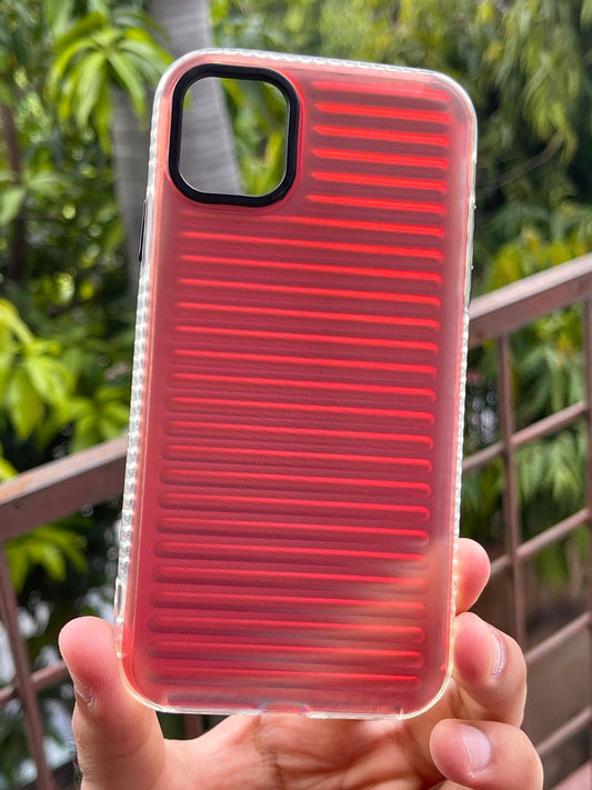 iPhone "11" Rainbow Translucent Case - Red