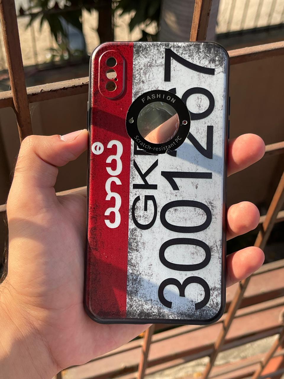 iPhone "XS MAX" Silicone "Retro" Edition Case - Maroon & Gray
