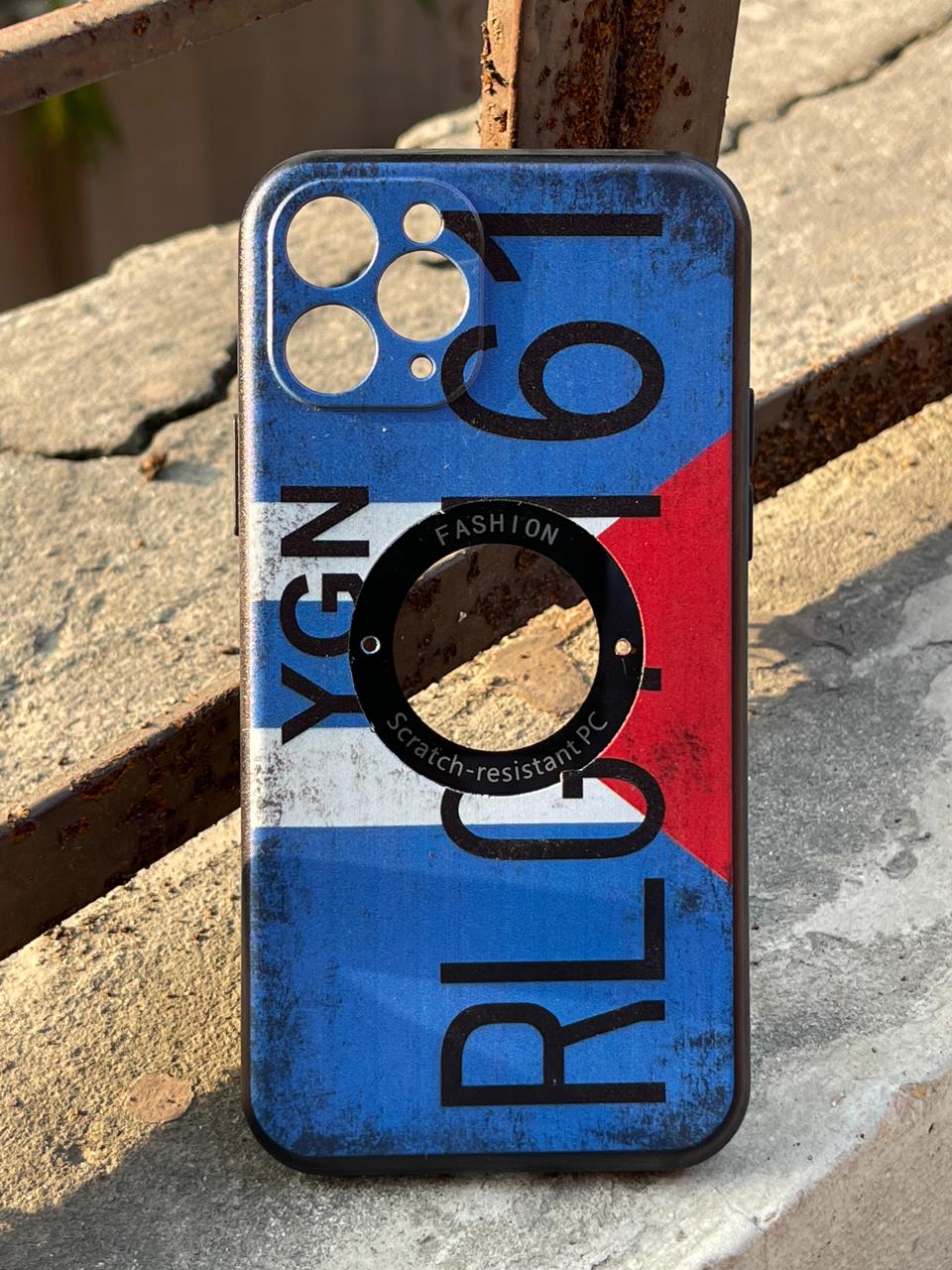 iPhone "11 Pro" Silicone "Retro" Edition Case - Blue