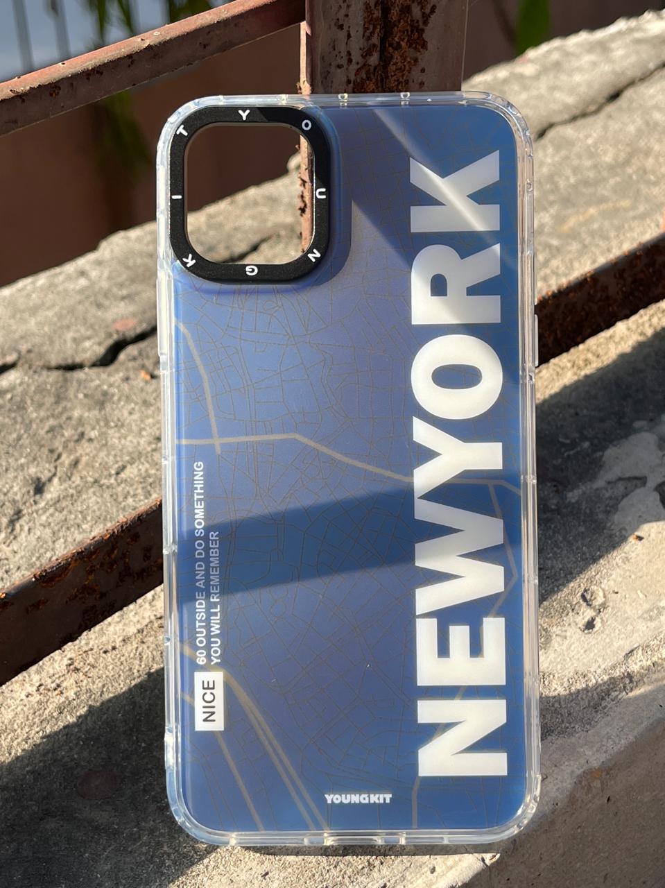 iPhone "11 Pro Max" Rainbow Translucent Shade Matte Case - NewYork
