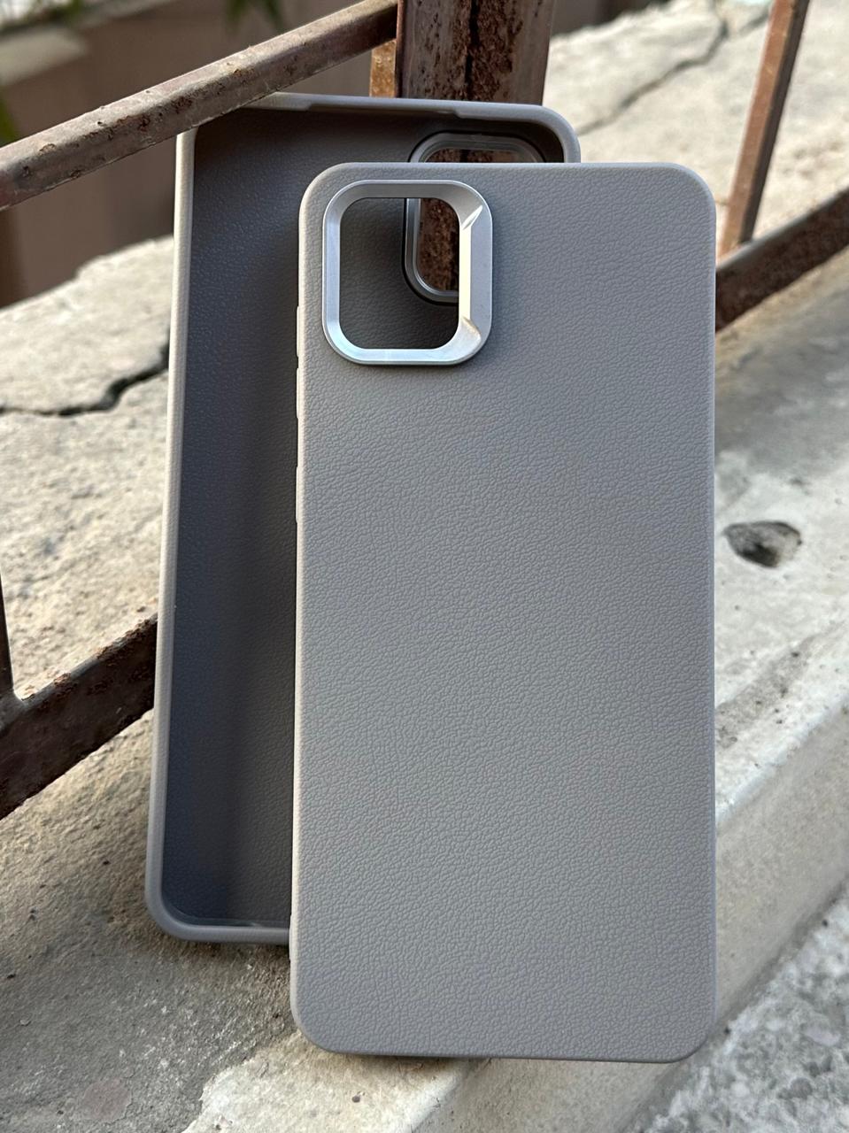 Samasung Galaxy "A04" Leather Textured Case - Gray