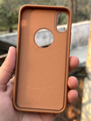 iPhone "X/XS" Spigen Premium Woven Stitched Case - Brown