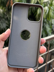 iPhone "12 Pro Max" Spigen Premium Woven Stitched Case - Gray