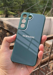 Samsung Galaxy "S22" Tempered Glass "Chrome" Case - Green