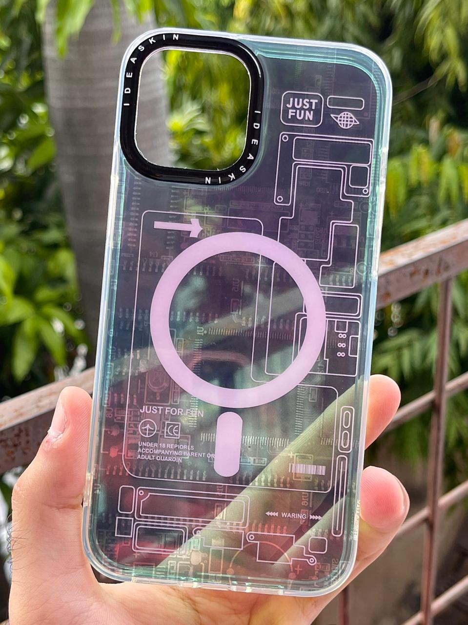 iPhone "12 Pro Max" Translucent Circuit Case - Green