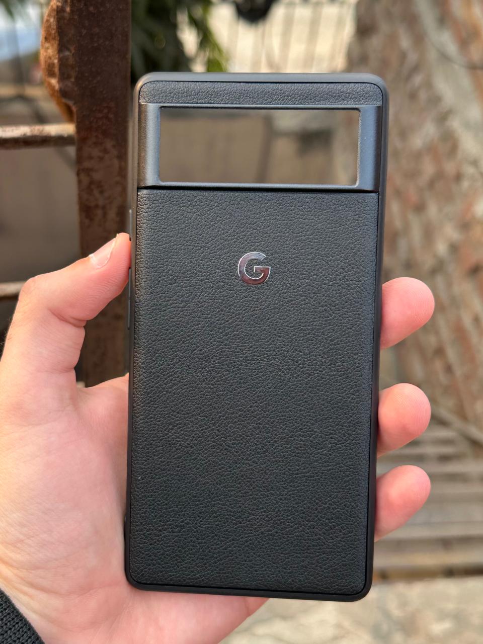 Google Pixel "6" Premium Leather Texture Case - Black
