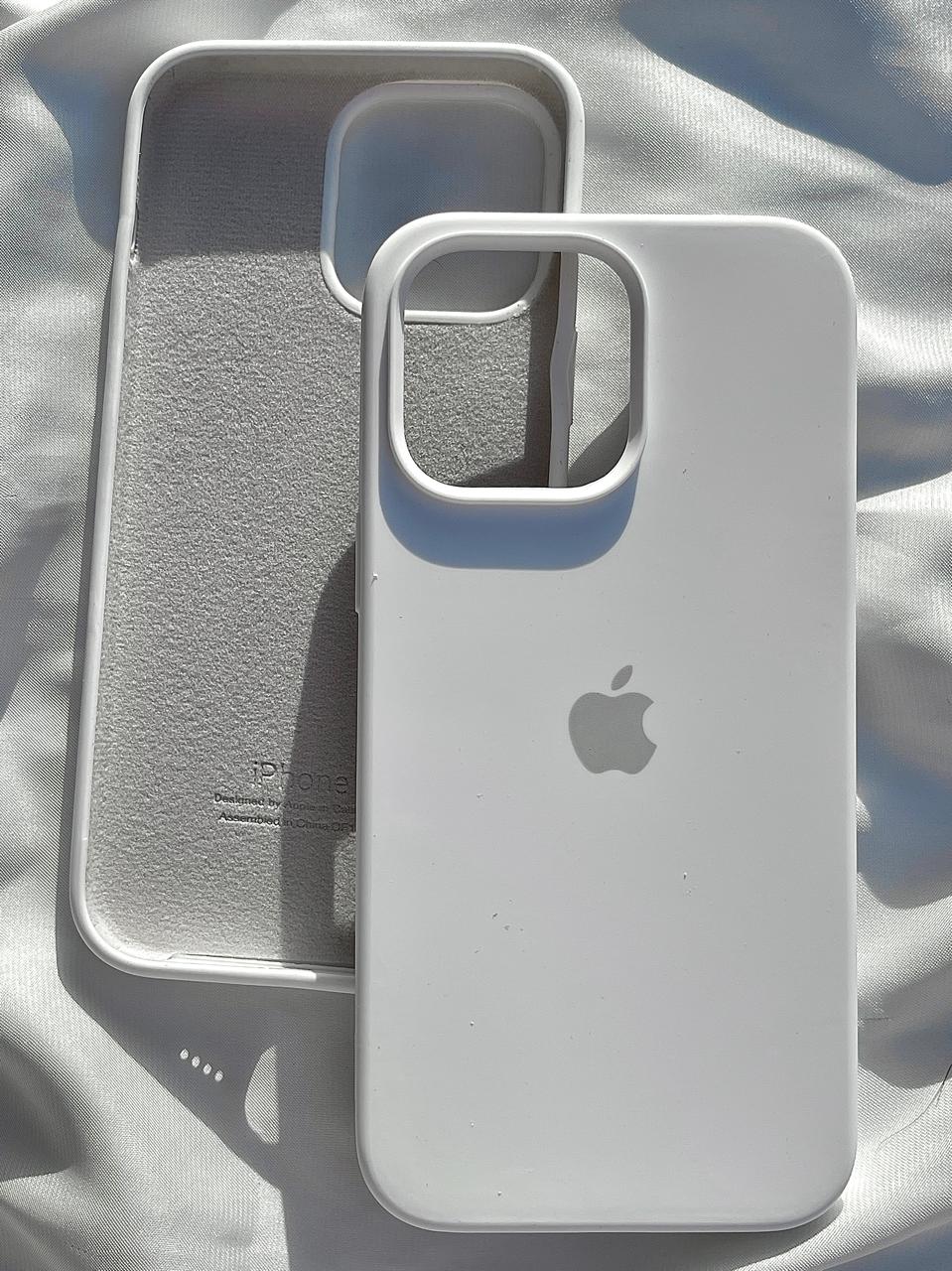 iPhone "14 Pro Max" Silicone Case "Pearl White"