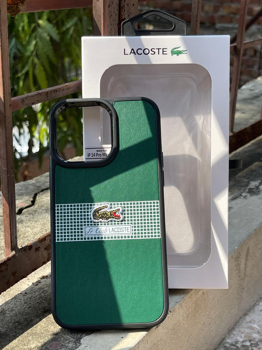 iPhone "15 Pro Max" Lacoste Le Club Case - Green & Black