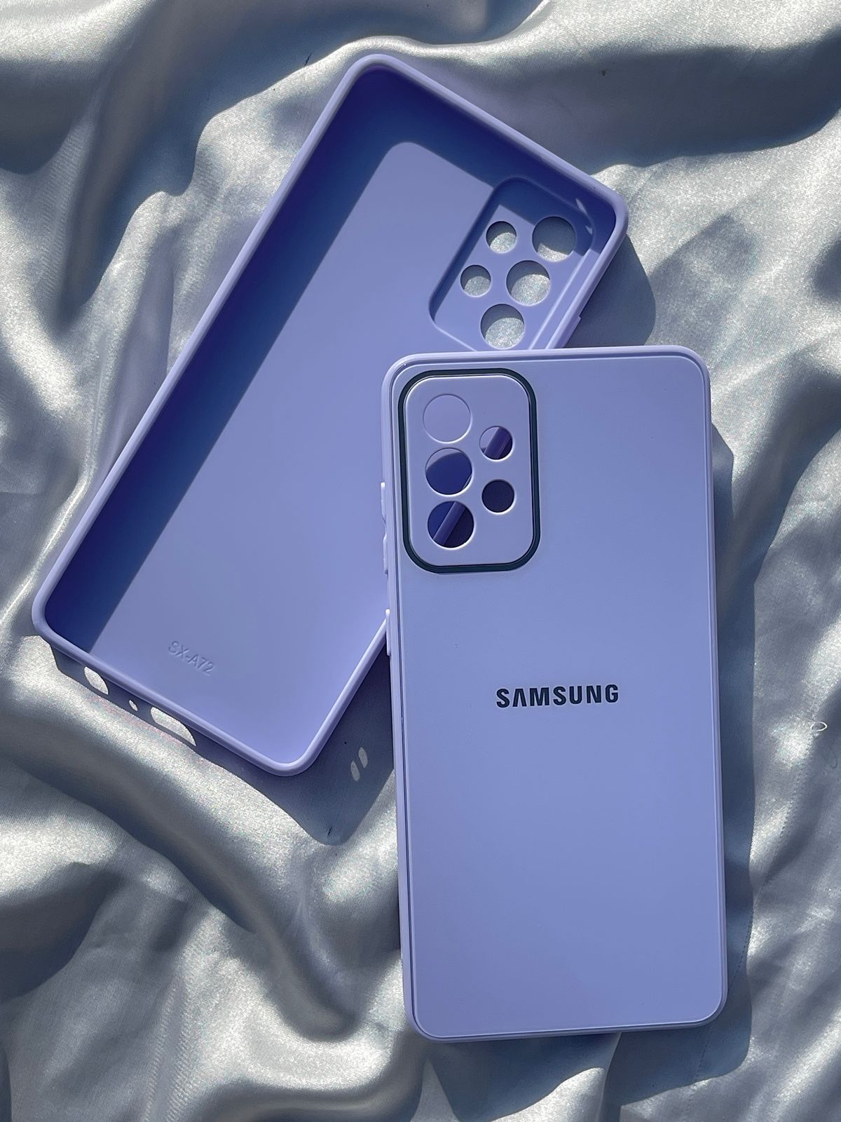 Samsung Galaxy "A72" Tempered Glass "Chrome" Case