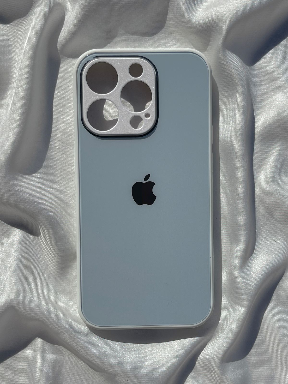 iPhone "14 Pro" Tempered Glass "Chrome" Case