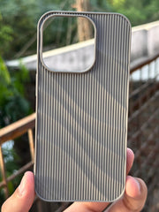 iPhone “15 Pro” Premium Silicone “Wavy” Case - Gray