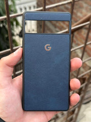 Google Pixel "8" Premium Leather Texture Case - Blue
