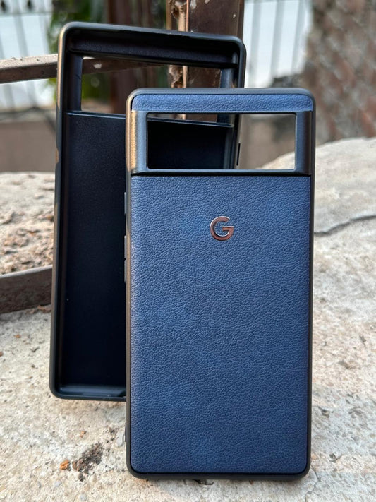 Google Pixel "6" Premium Leather Texture Case - Blue