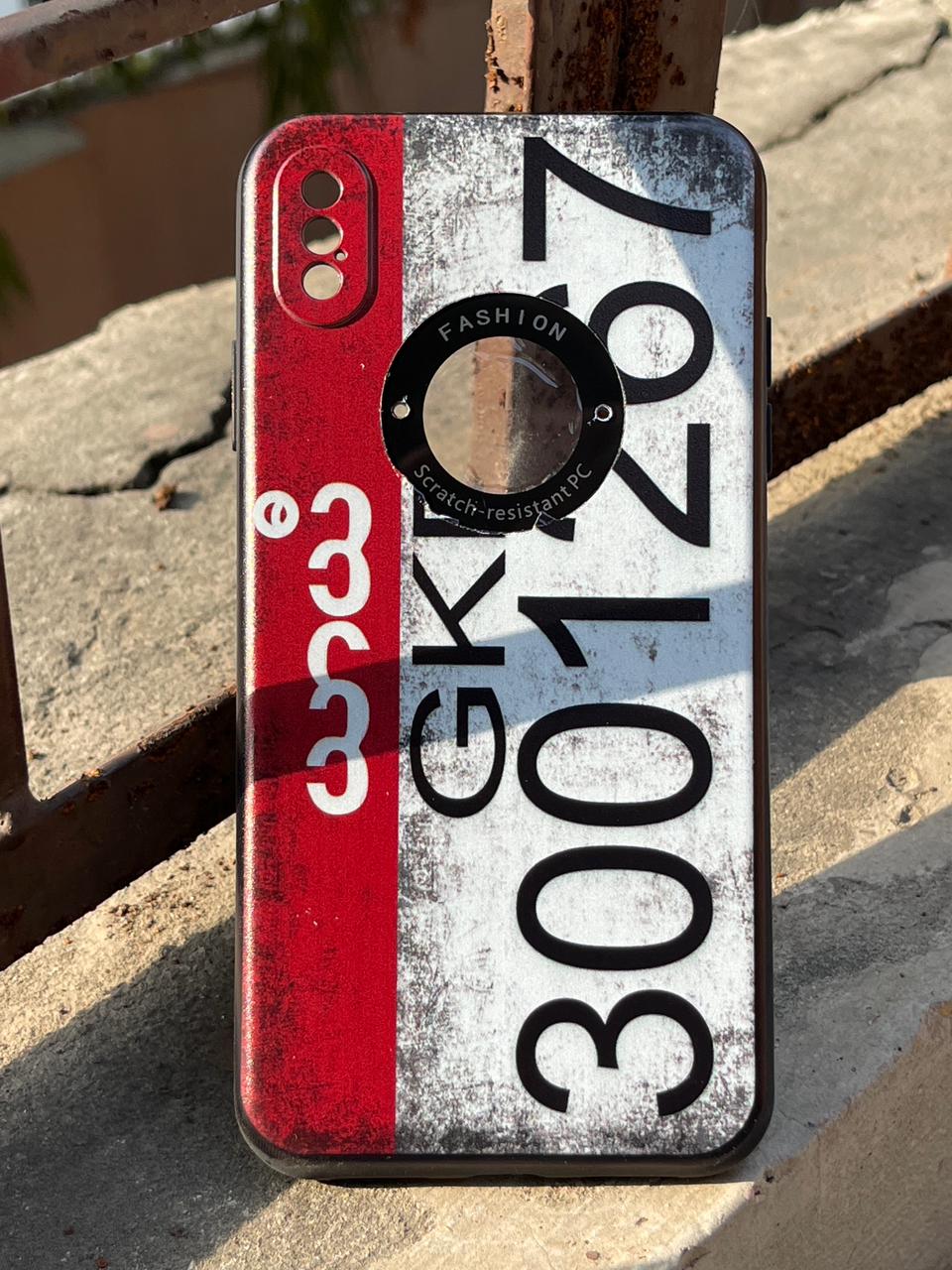 iPhone "XS MAX" Silicone "Retro" Edition Case - Maroon & Gray