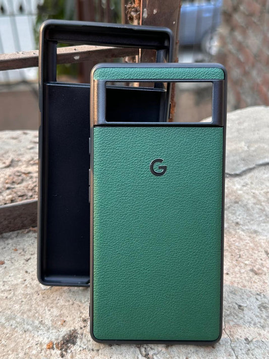 Google Pixel "6" Premium Leather Texture Case - Green