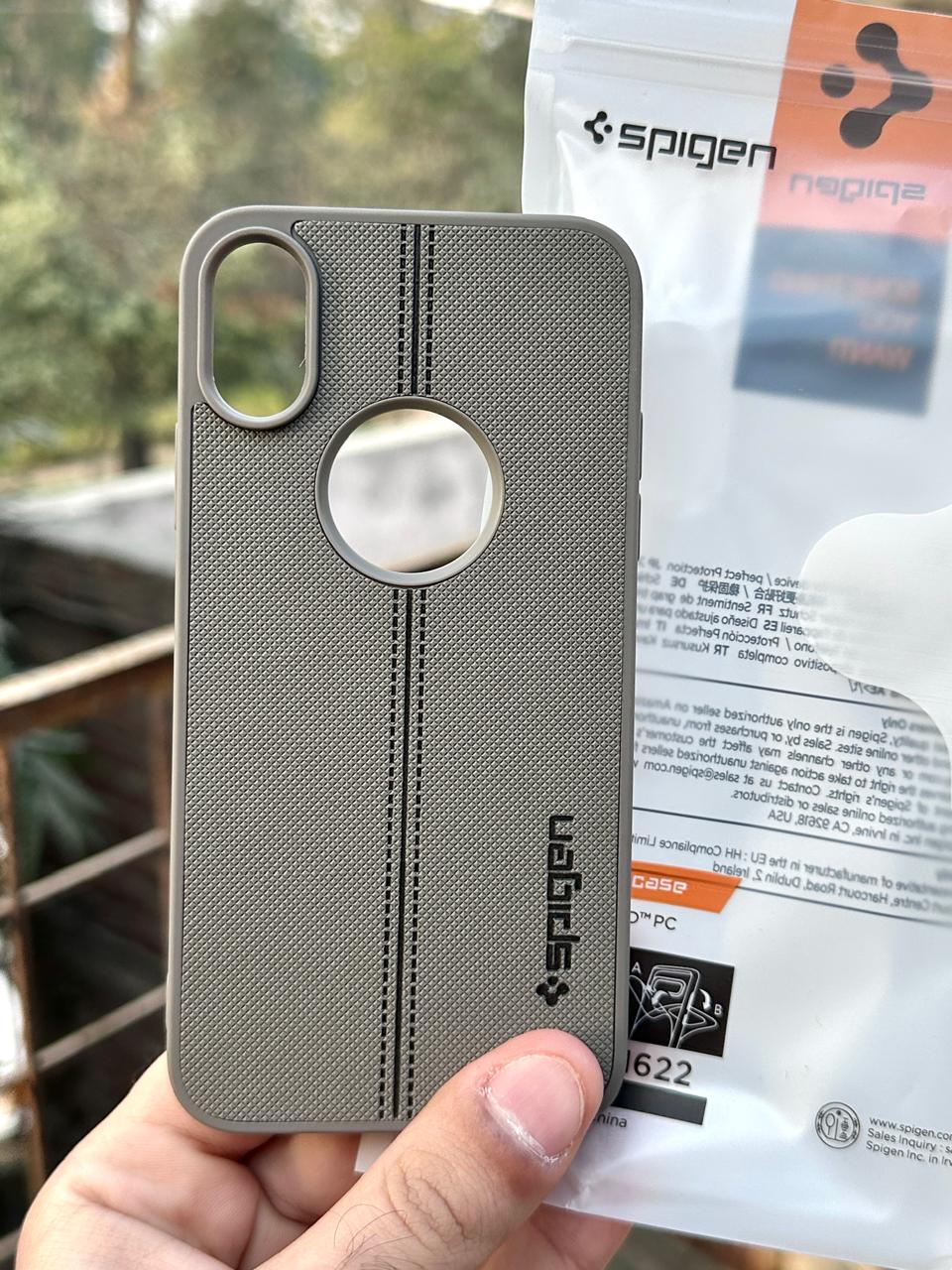 iPhone "X/XS" Spigen Premium Woven Stitched Case - Gray