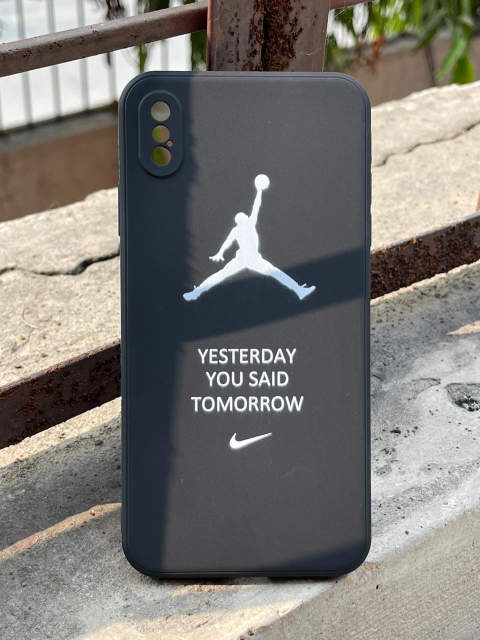 iPhone "XS Max" Silicone "Yesterday You Said Tomorrow" Case - Black