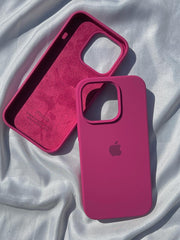 iPhone "14 Pro" Silicone Case "Neon Pink"