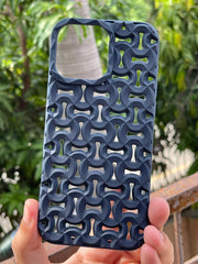 iPhone "15 Pro Max" Premium Silicone "Heat Dissipation" Case - Dark Blue