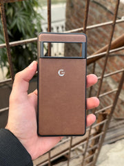 Google Pixel "7" Premium Leather Texture Case - Brown