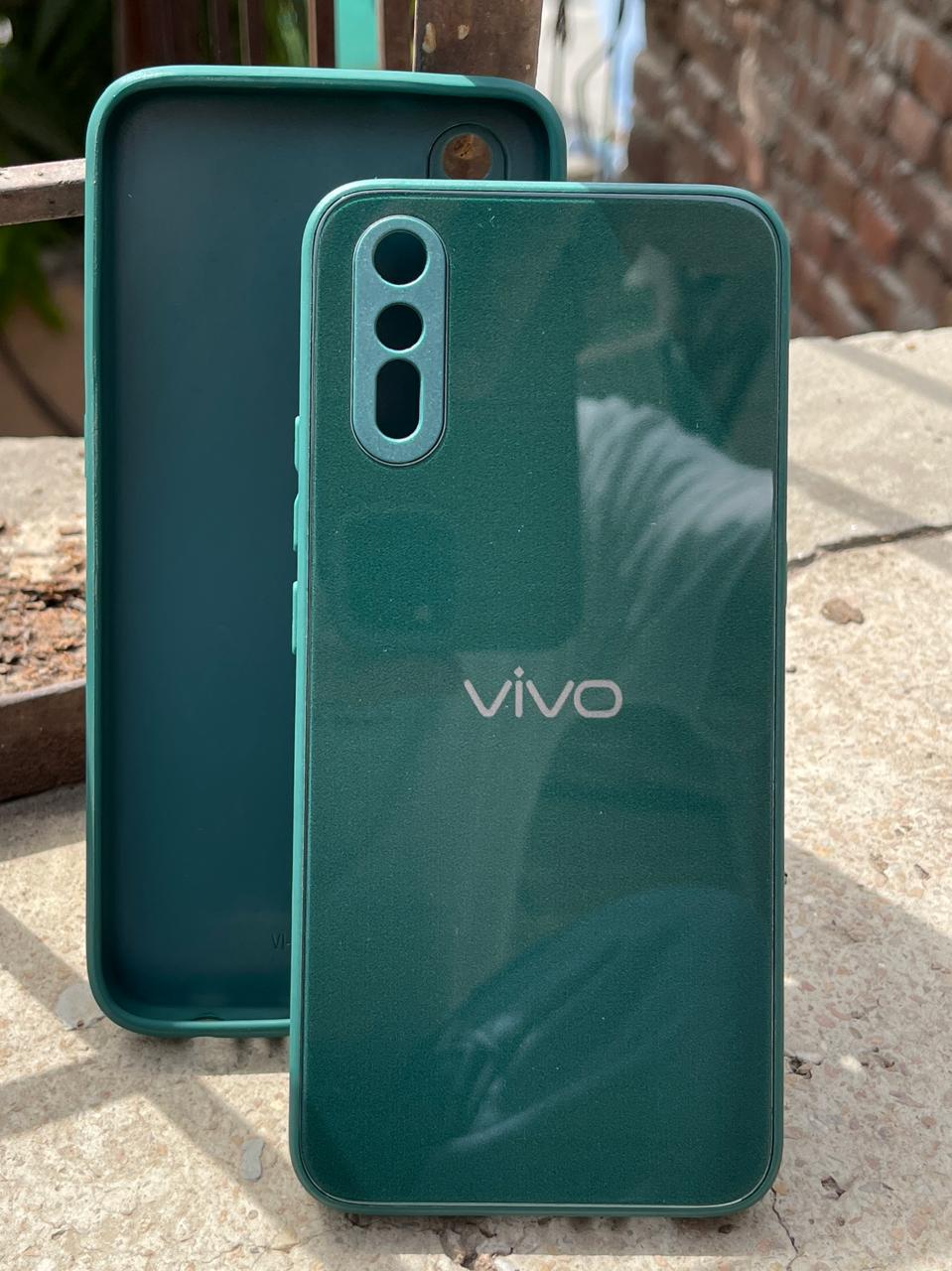 Vivo "S1/V15 (4G)" Tempered Glass "Solid" Case - Green