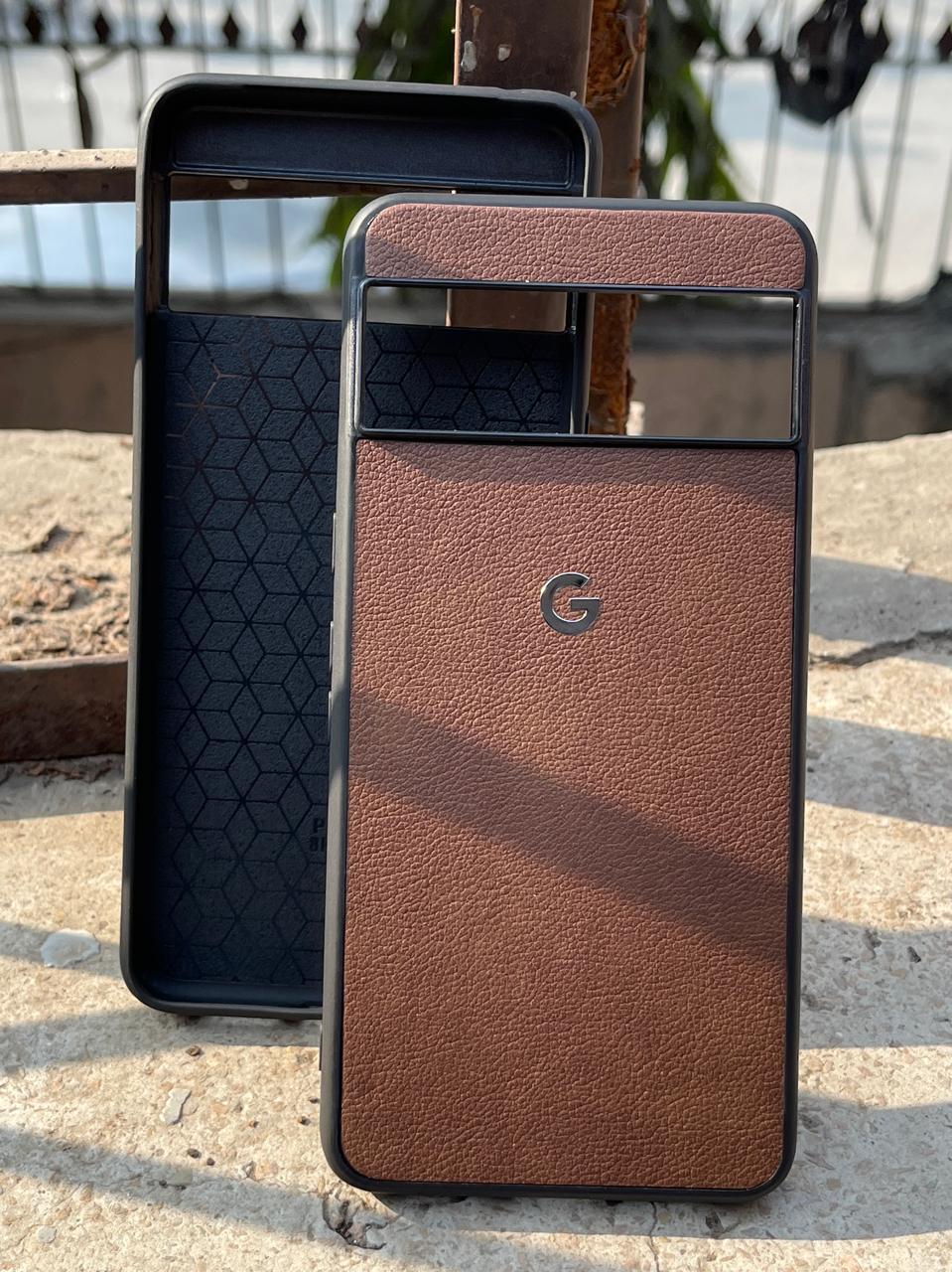 Google Pixel "8 Pro" Premium Leather Texture Case - Brown