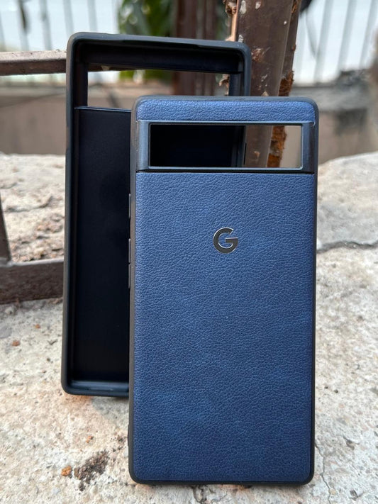 Google Pixel "6A" Premium Leather Texture Case - Blue