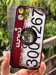 iPhone "12 Pro" Silicone "Retro" Edition Case - Maroon & Gray