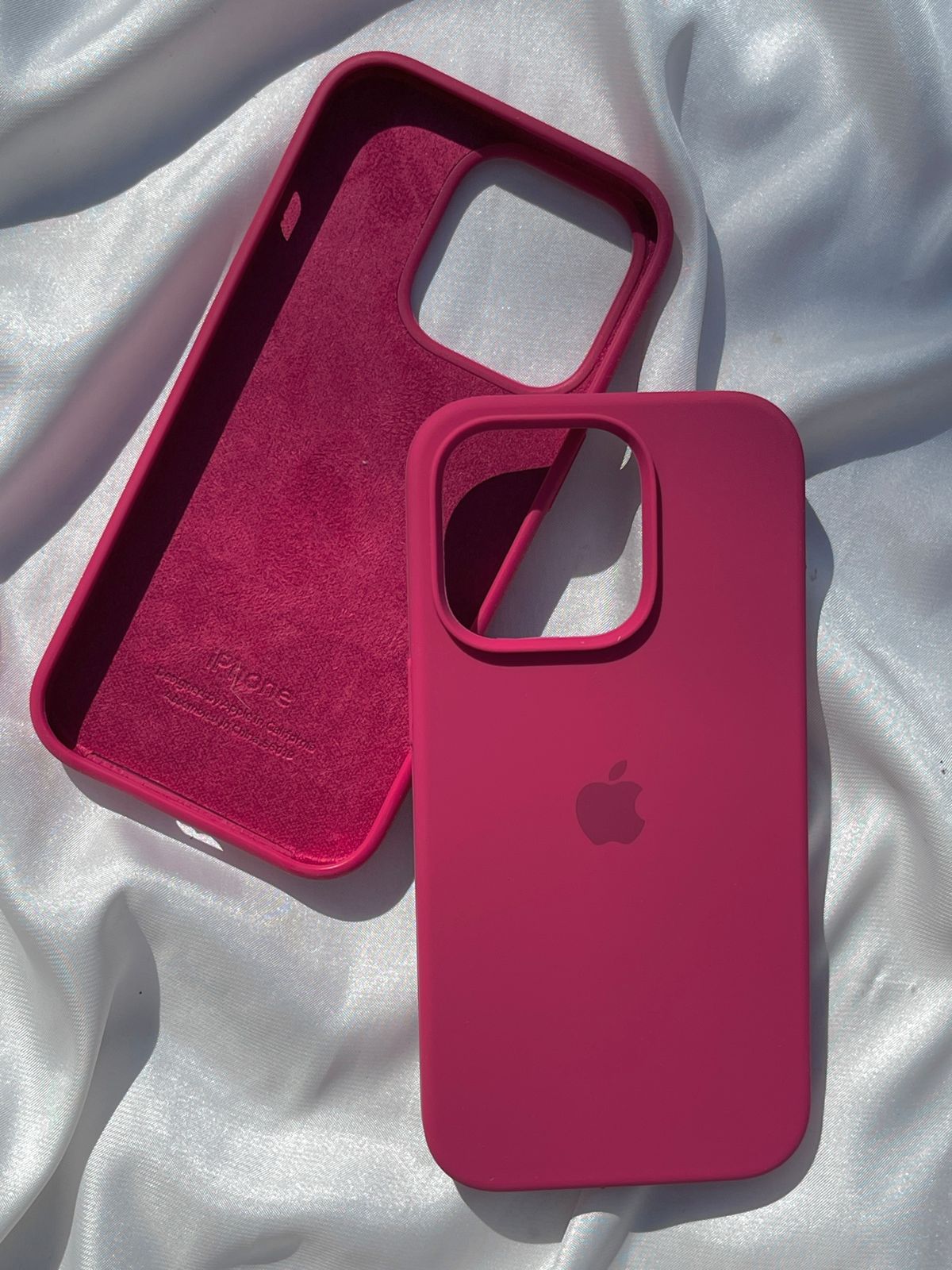 iPhone "14 Pro" Silicone Case "Dark Pink"