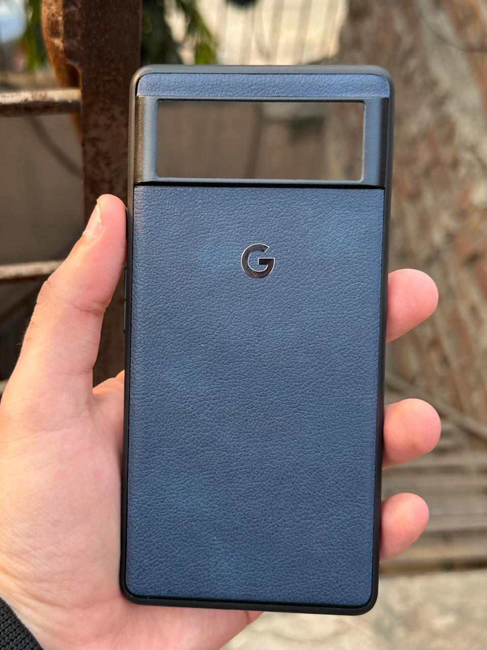 Google Pixel "6" Premium Leather Texture Case - Blue