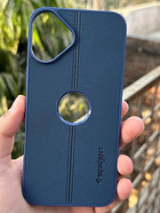 iPhone "16 Plus" Spigen Premium Woven Stitched Case - Blue