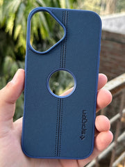 iPhone "16" Spigen Premium Woven Stitched Case - Blue