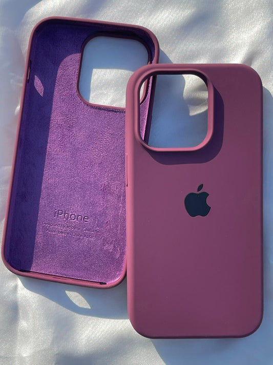 iPhone "14 Pro" Silicone Case "Plum"