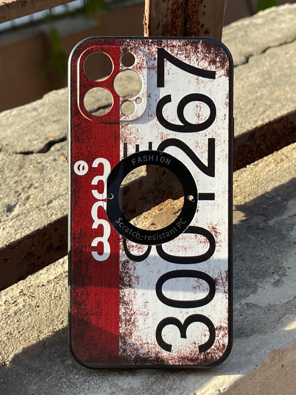 iPhone "12 Pro" Silicone "Retro" Edition Case - Maroon & Gray
