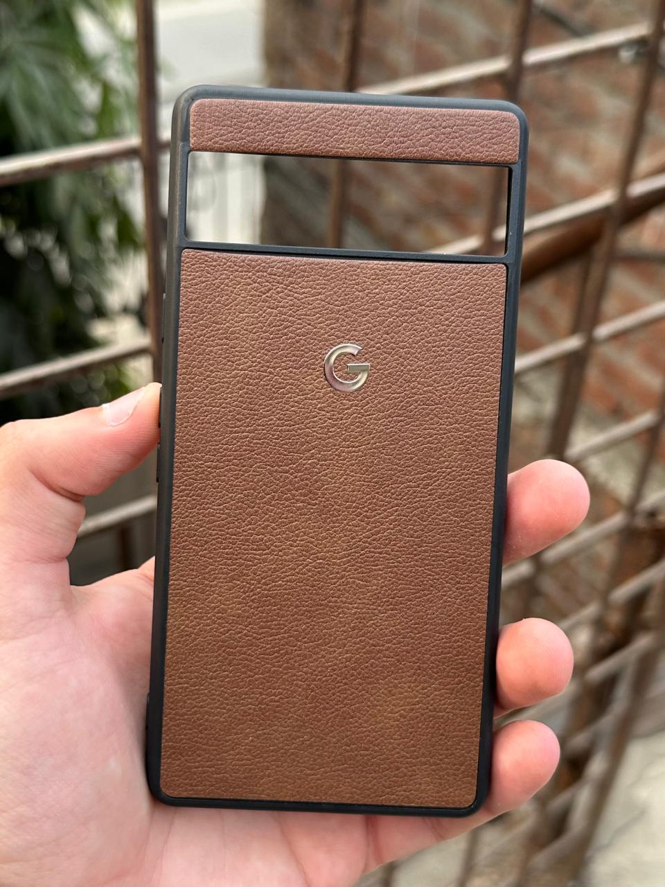 Google Pixel "8" Premium Leather Texture Case - Brown