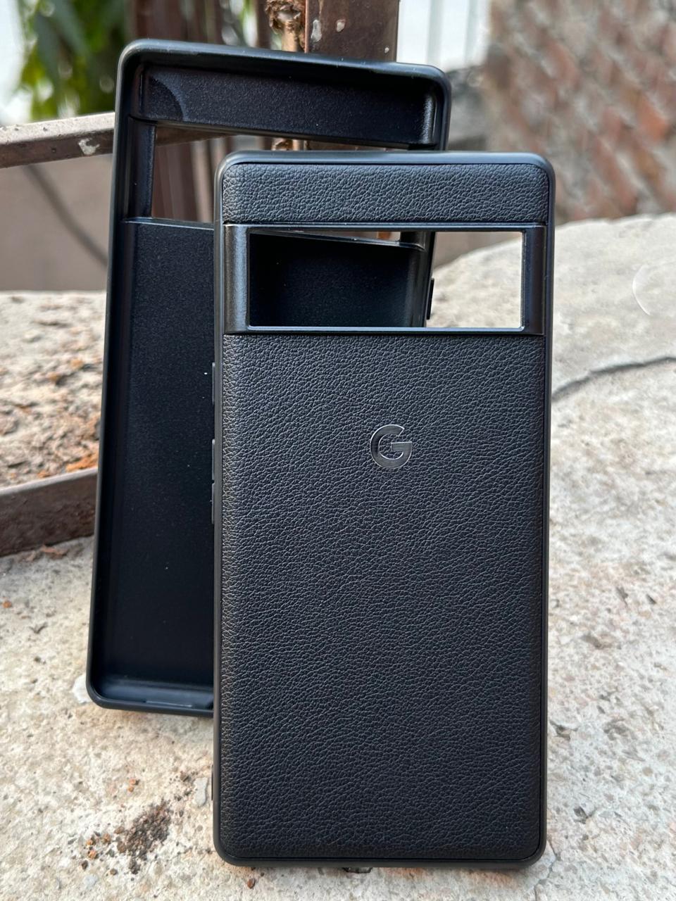Google Pixel "6 Pro" Premium Leather Texture Case - Black