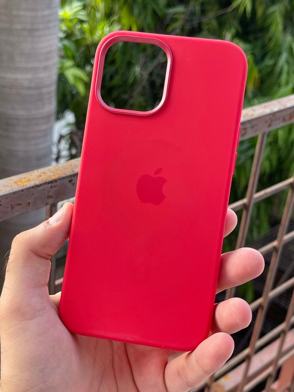 iPhone "12 Pro Max" MagSafe Silicone Case - Red