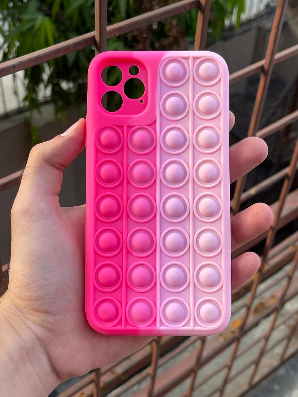 iPhone "11 Pro Max" Fidget Stress Release Pop-Up Case - Pink