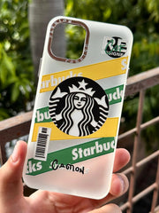 iPhone "11 Pro" Premium Matte "Starbucks" Case - Yellow