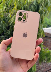 iPhone "12 Pro" Tempered Glass "Chrome" Case - Rose Gold