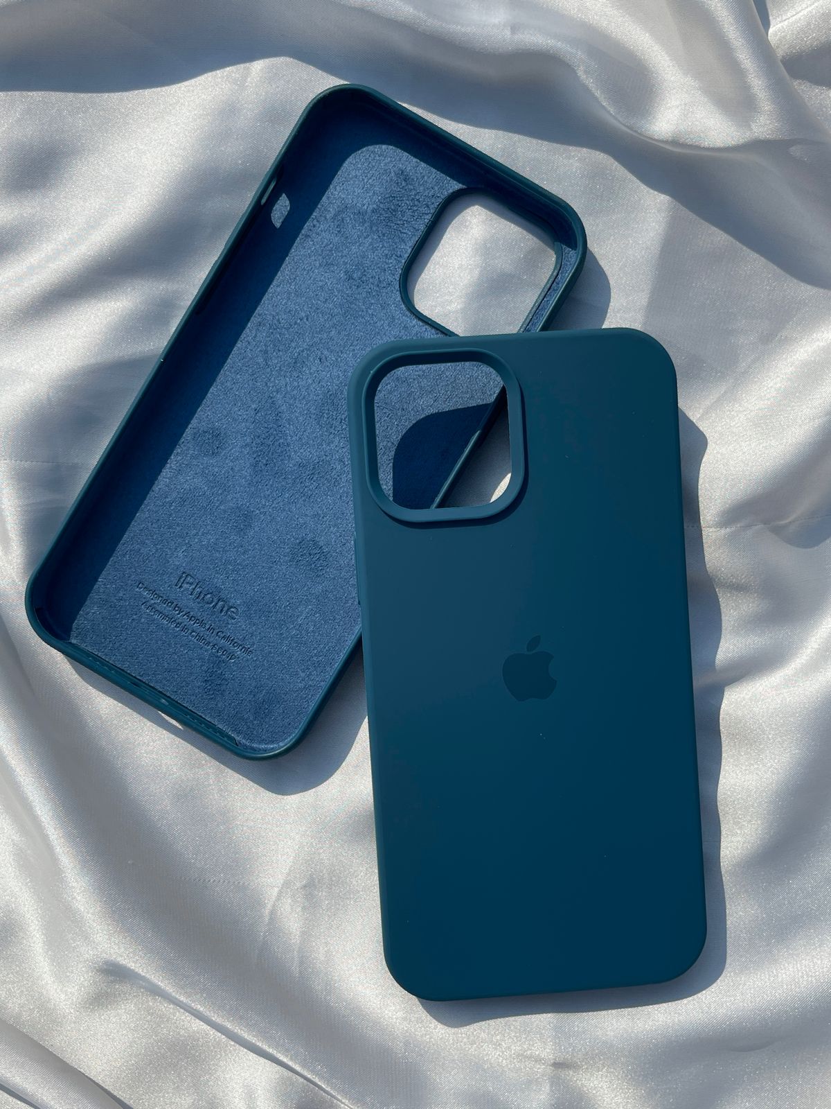 iPhone "12 Pro Max" Silicone Case "Teal Blue"