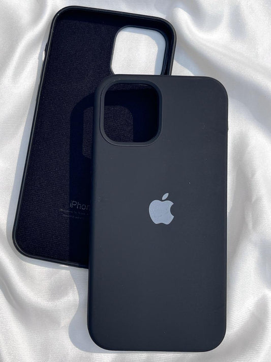 iPhone "12/12 Pro" Silicone Case "Black"