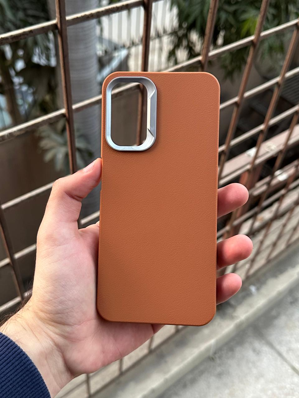 Samasung Galaxy "A14" Leather Textured Case - Brown