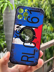 iPhone "12 Pro" Silicone "Retro" Edition Case - Blue
