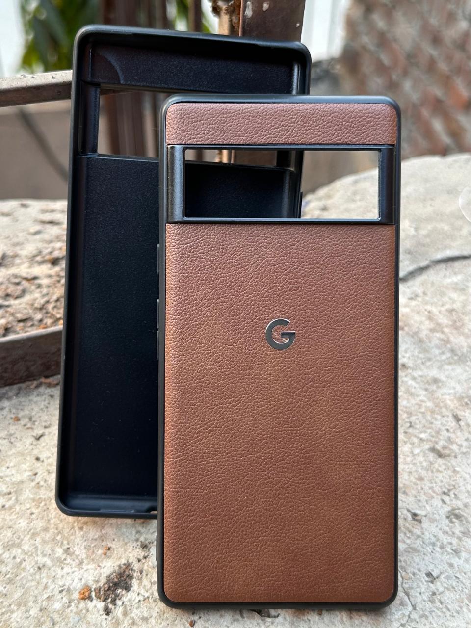 Google Pixel "6 Pro" Premium Leather Texture Case - Brown