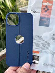 iPhone "15 Plus" Spigen Premium Woven Stitched Case - Blue